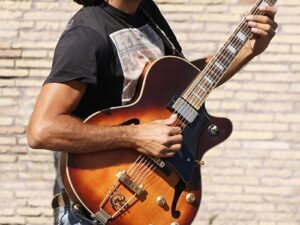 person playing guitar