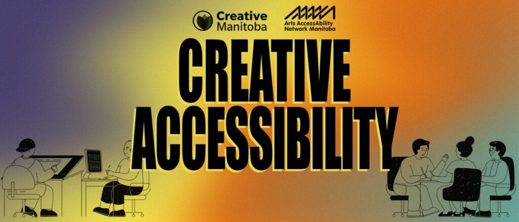 Gradient background with headline Creative Accessibility