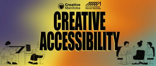 Gradient background with headline Creative Accessibility