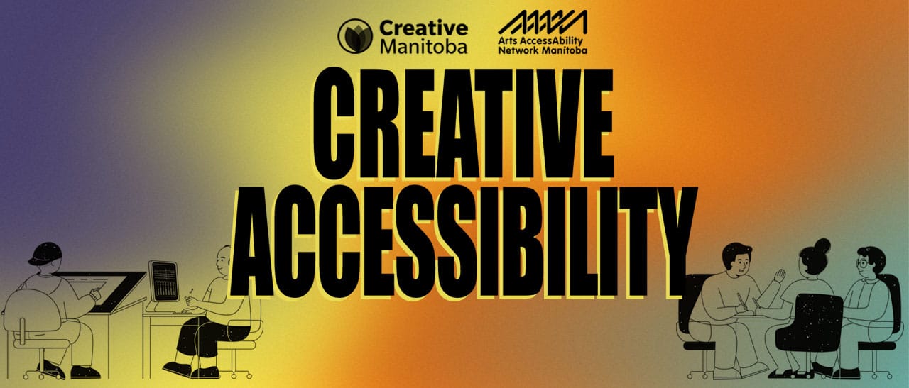 Gradient background with headline Creative Accessibility