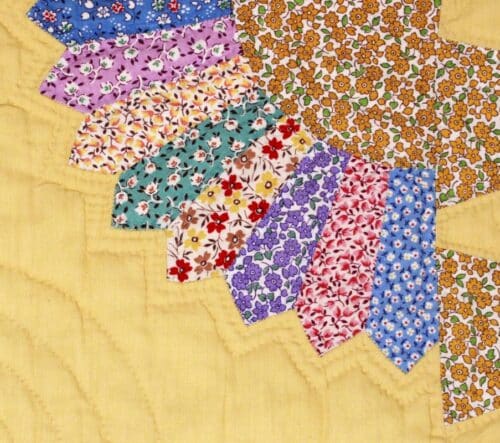 Detail of quilted fabrics