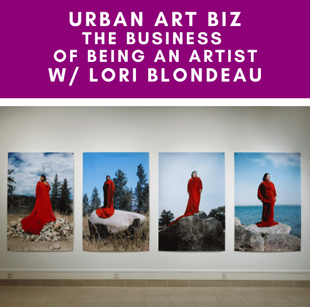 Series of photos hung on art gallery wall