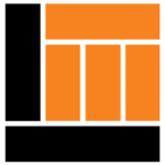 logo with orange and black rectangles