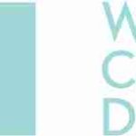 light blue line with letters W C D